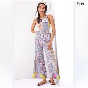 Anthropologie Vibrant Patchwork Jumpsuit